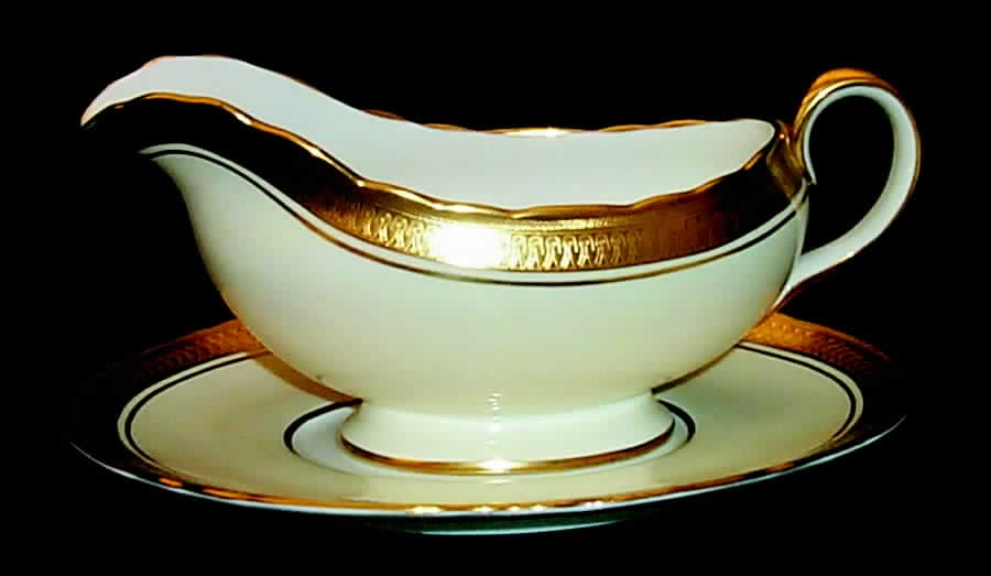Sandringham (Scalloped) Gravy Boat & Underplate by John  Aynsley & Sons-1