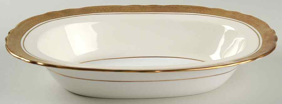 Sandringham (Scalloped) 10" Oval Vegetable Bowl by John  Aynsley & Sons-1