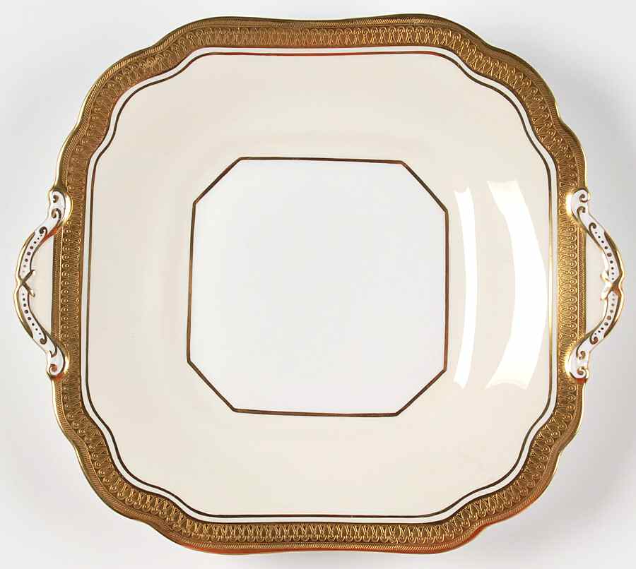 Sandringham (Scalloped) Square Handled Cake Plate by John  Aynsley & Sons-1