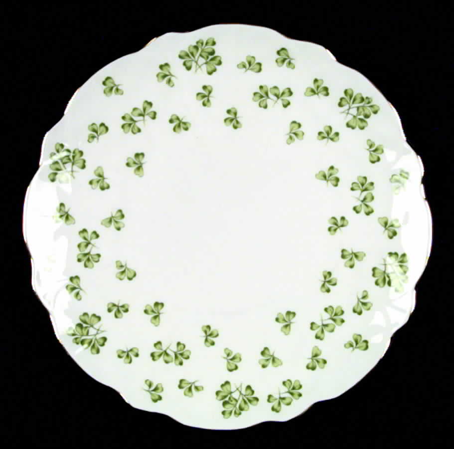 Shamrock (Crocus, Coupe Shape) Salad Plate by John  Aynsley & Sons-1