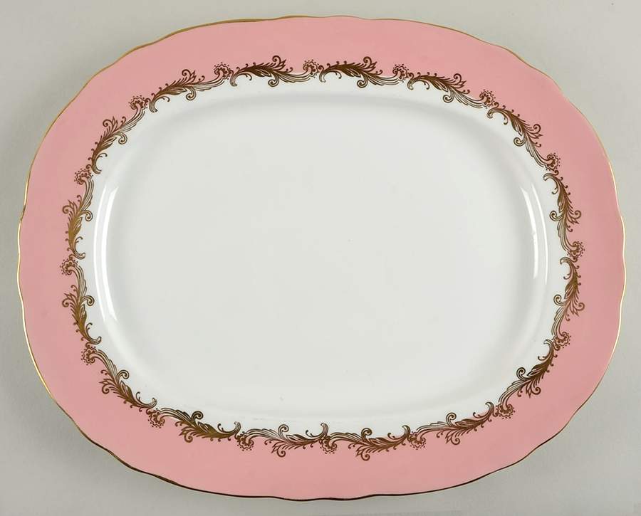 Sheraton Rose 15" Oval Serving Platter by John  Aynsley & Sons-1