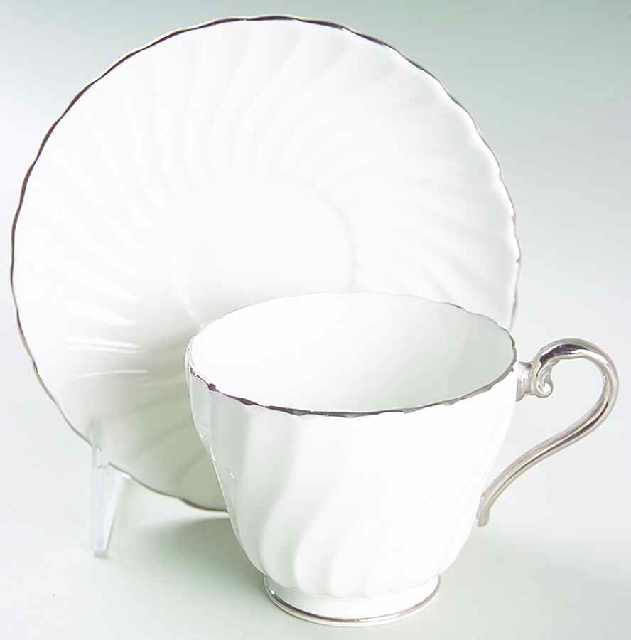 Silva Footed Cup & Saucer Set by John  Aynsley & Sons-1