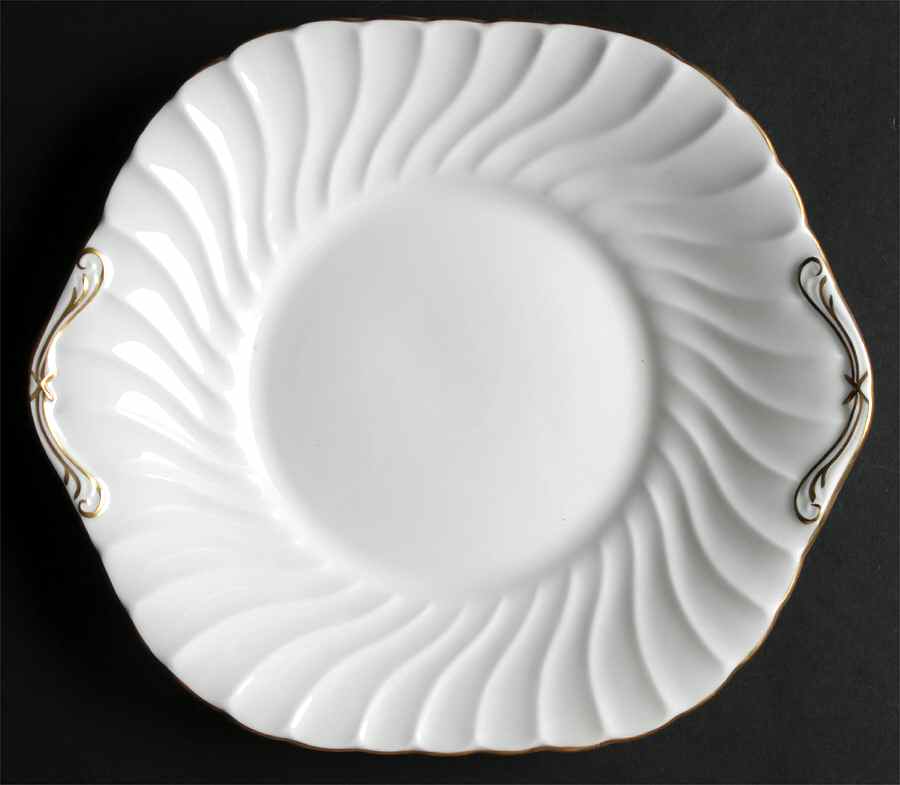 Simplicity Square Handled Cake Plate by John  Aynsley & Sons-1
