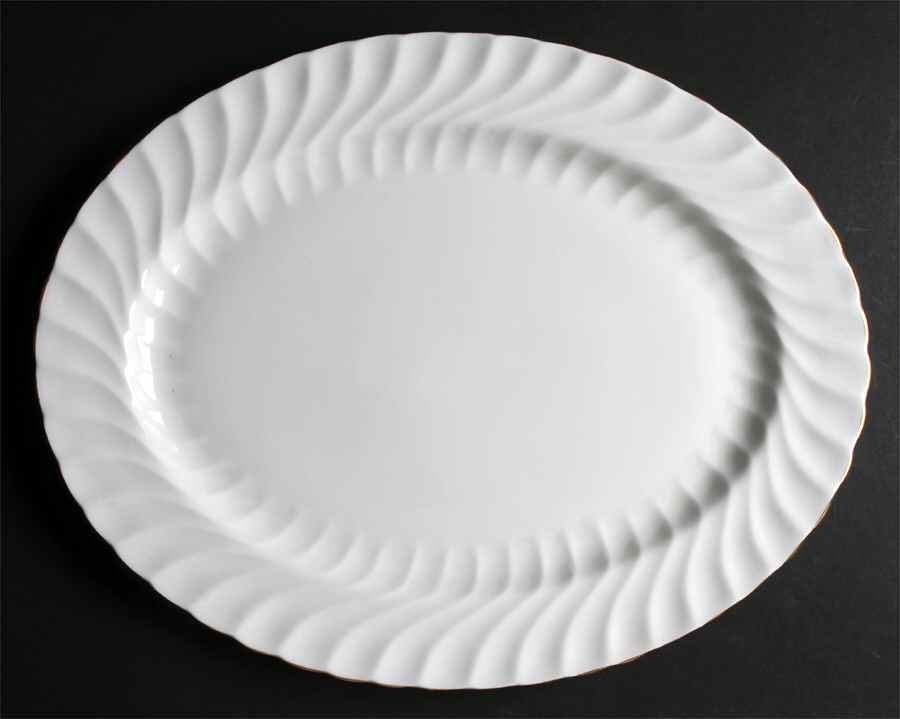 Simplicity 16" Oval Serving Platter by John  Aynsley & Sons-1