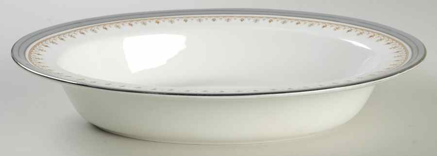 Silver Shadow 10" Oval Vegetable Bowl by John  Aynsley & Sons-1