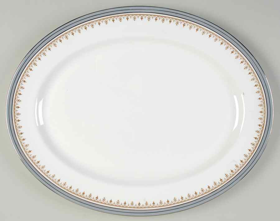 Silver Shadow 16" Oval Serving Platter by John  Aynsley & Sons-1