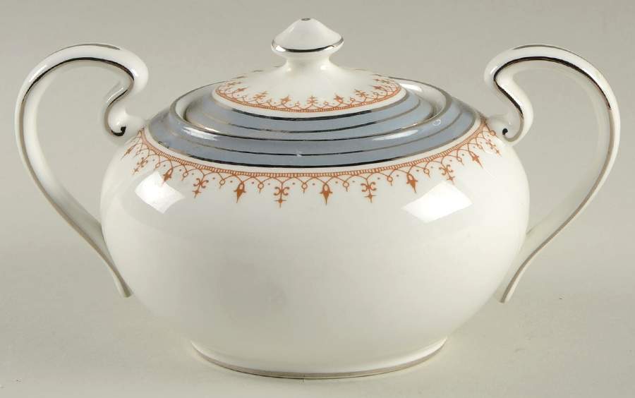 Silver Shadow Sugar Bowl & Lid by John  Aynsley & Sons-1