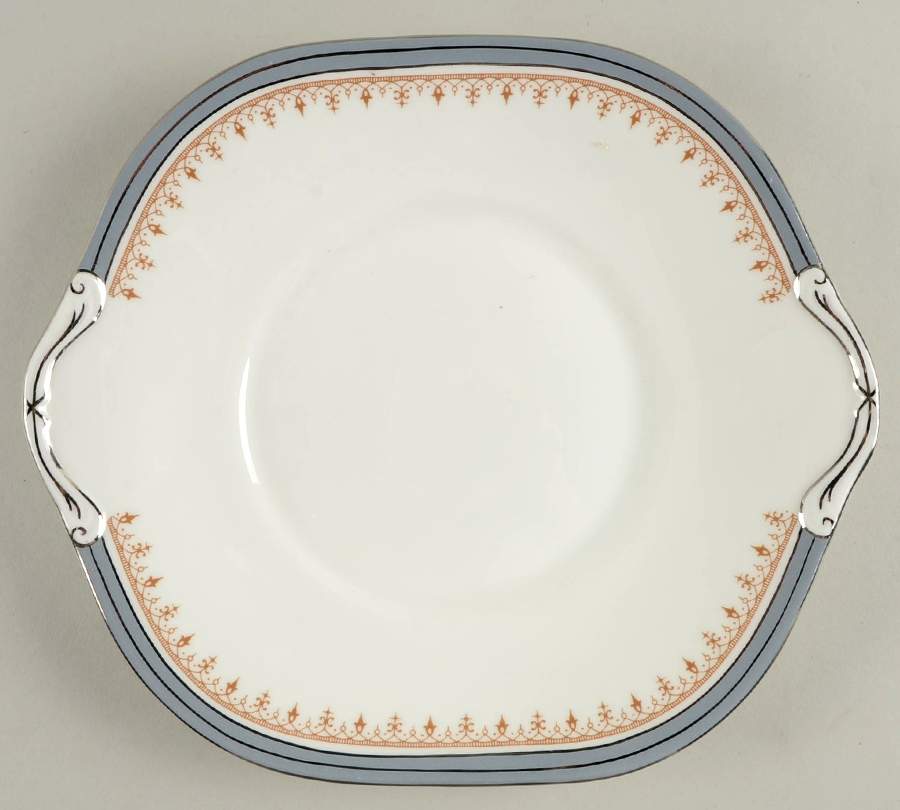 Silver Shadow Square Handled Cake Plate by John  Aynsley & Sons-1