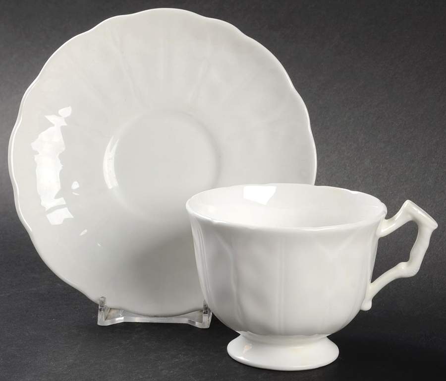 Snow Crocus Footed Cup & Saucer Set by John  Aynsley & Sons-1