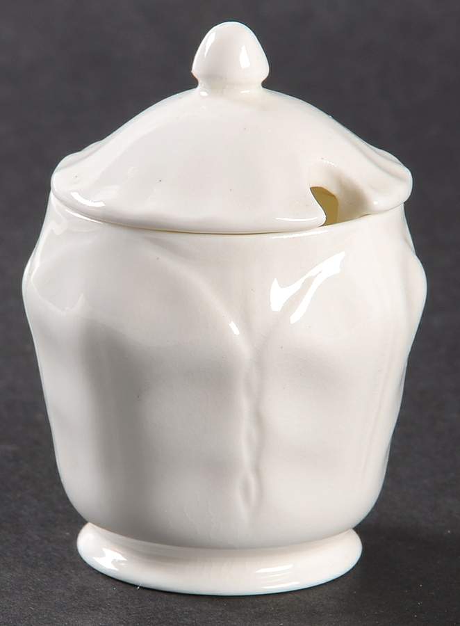 Snow Crocus Mustard Jar & Lid by John  Aynsley & Sons-1