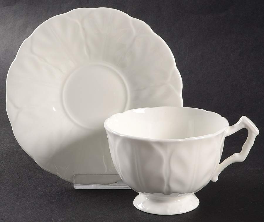Snow Crocus Footed Cup & Saucer Set by John  Aynsley & Sons-1