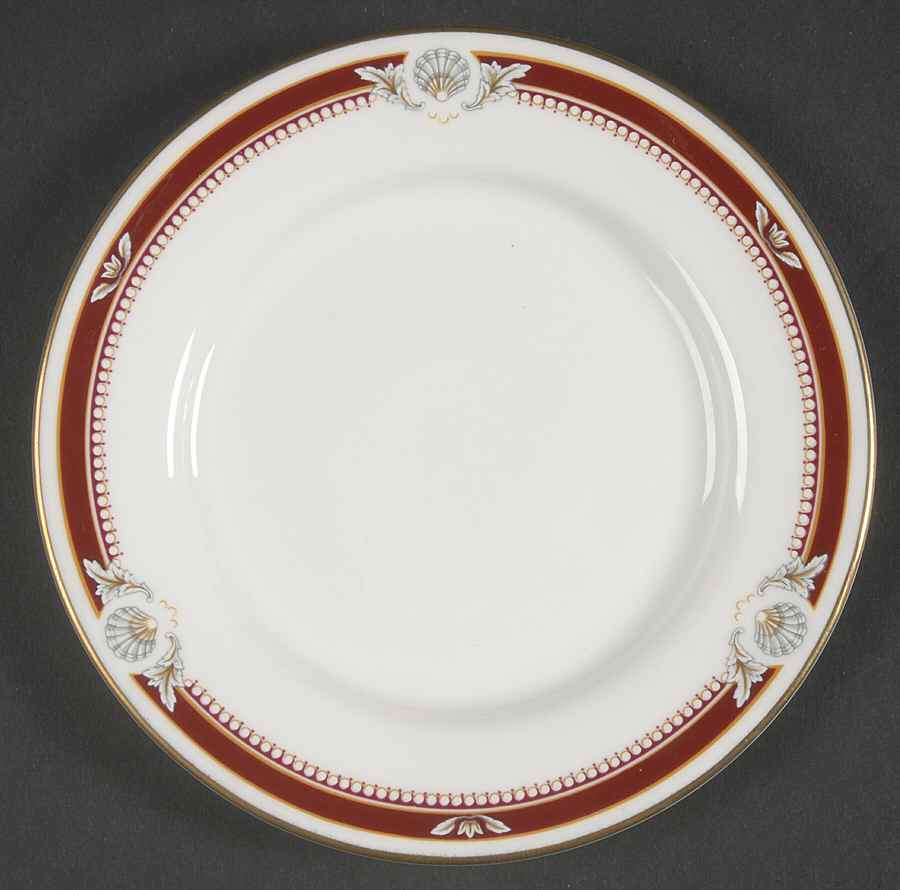 South Pacific Red Maroon Bread & Butter Plate by John  Aynsley & Sons-1