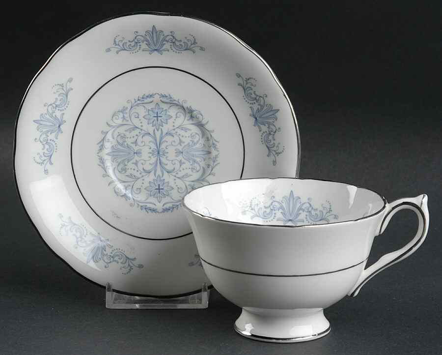 Venetian (Scalloped) Footed Cup & Saucer Set by John  Aynsley & Sons-1