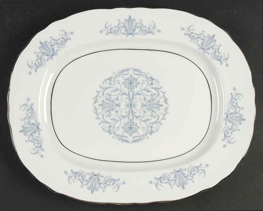 Venetian (Scalloped) 13" Oval Serving Platter by John  Aynsley & Sons-1