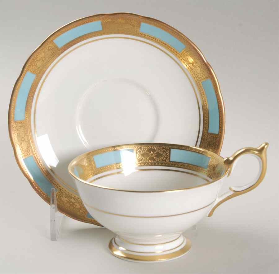 Victoria Footed Cup & Saucer Set by John  Aynsley & Sons-1