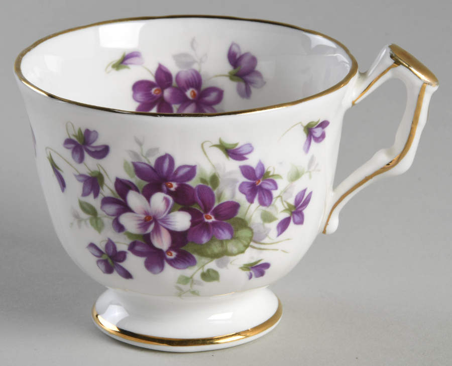 Violette (White Background) Footed Cup by John  Aynsley & Sons-1