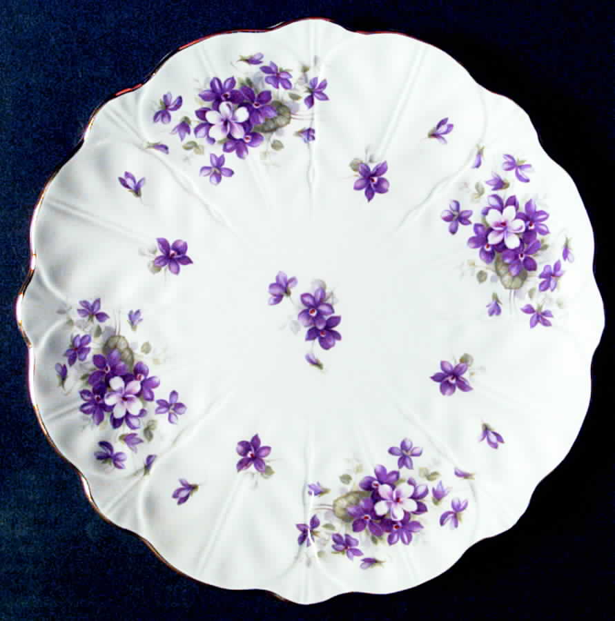 Violette (White Background) Luncheon Plate by John  Aynsley & Sons-1