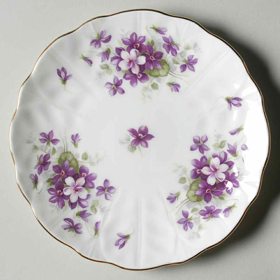 Violette (White Background) Bread & Butter Plate by John  Aynsley & Sons-1