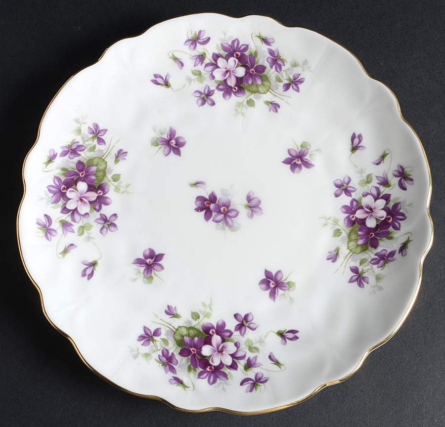 Violette (White Background) Salad Plate by John  Aynsley & Sons-1