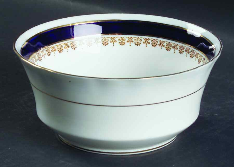Warwick Blue Cranberry Bowl by John  Aynsley & Sons-1