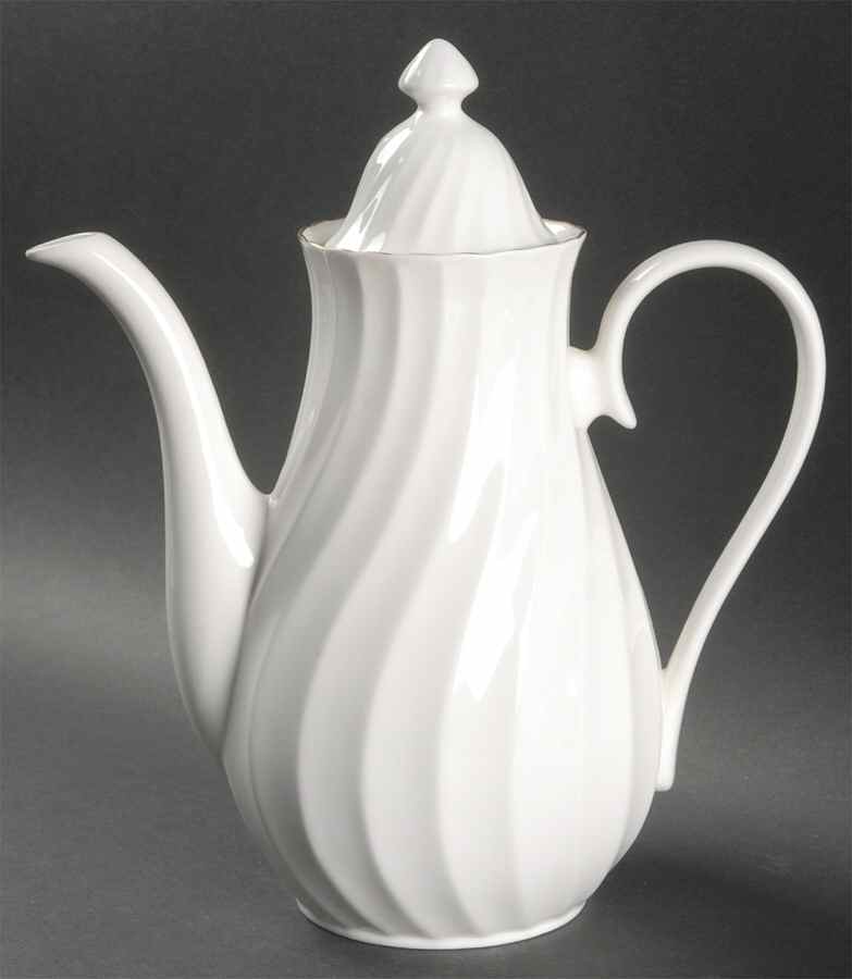 Whisper Gold Trim Coffee Pot & Lid by John  Aynsley & Sons-1