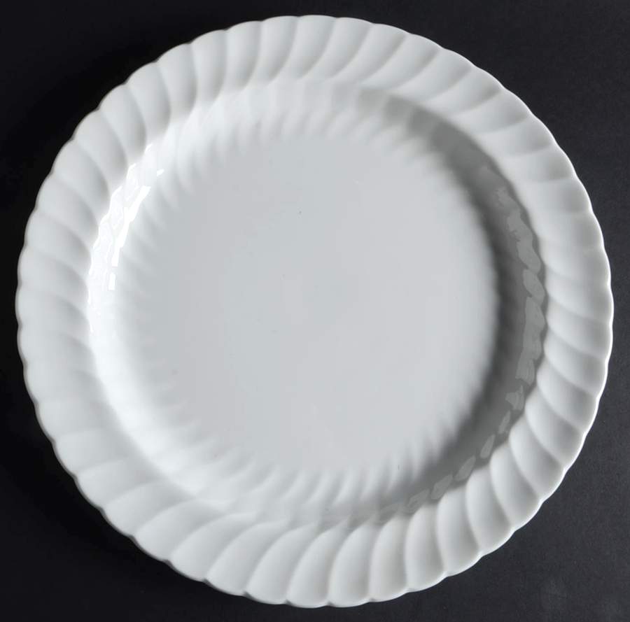 Whisper All White 12" Chop Plate (Round Platter) by John  Aynsley & Sons-1