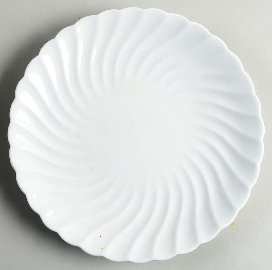 White Swirl Cake Plate by John  Aynsley & Sons-1