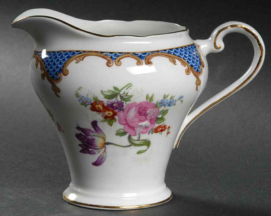Wilton Blue (Heavy Gold) Creamer by John  Aynsley & Sons-1