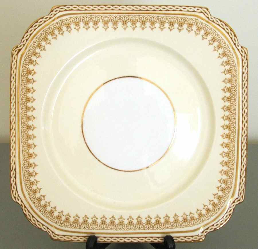 Winchester (Cream & White) Square Luncheon Plate by John  Aynsley & Sons-1