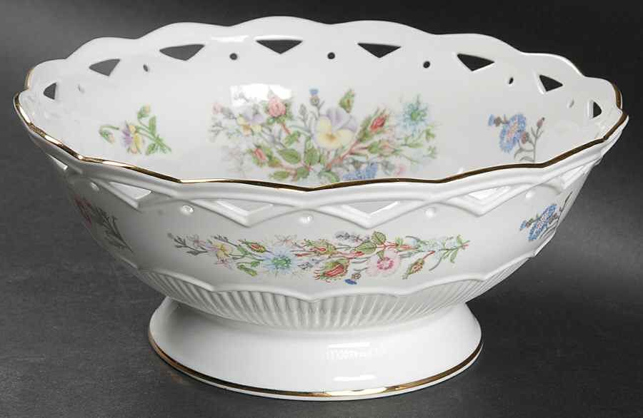Wild Tudor 9" Pierced Round Bowl by John  Aynsley & Sons-1