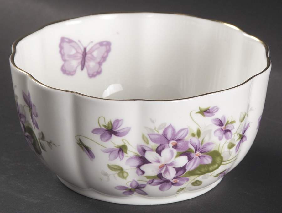 Wild Violets 4" Variete Bowl by John  Aynsley & Sons-1