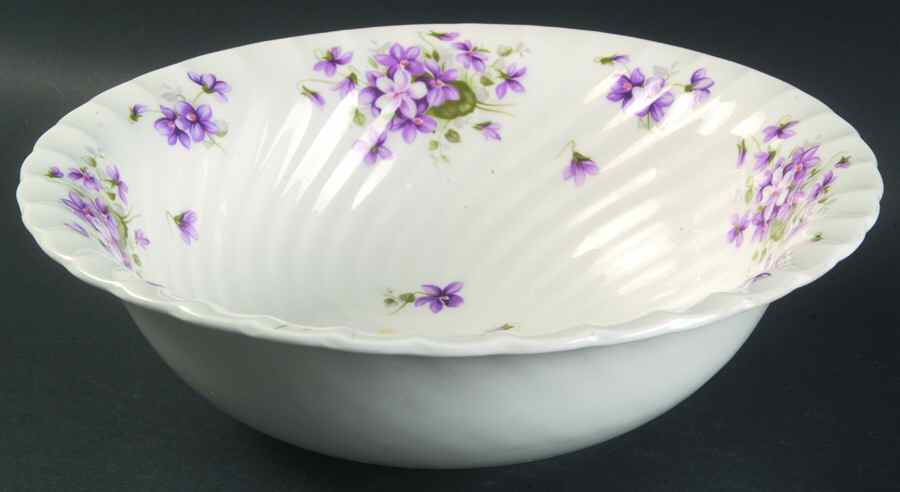 Wild Violets 9" Salad Serving Bowl by John  Aynsley & Sons-1