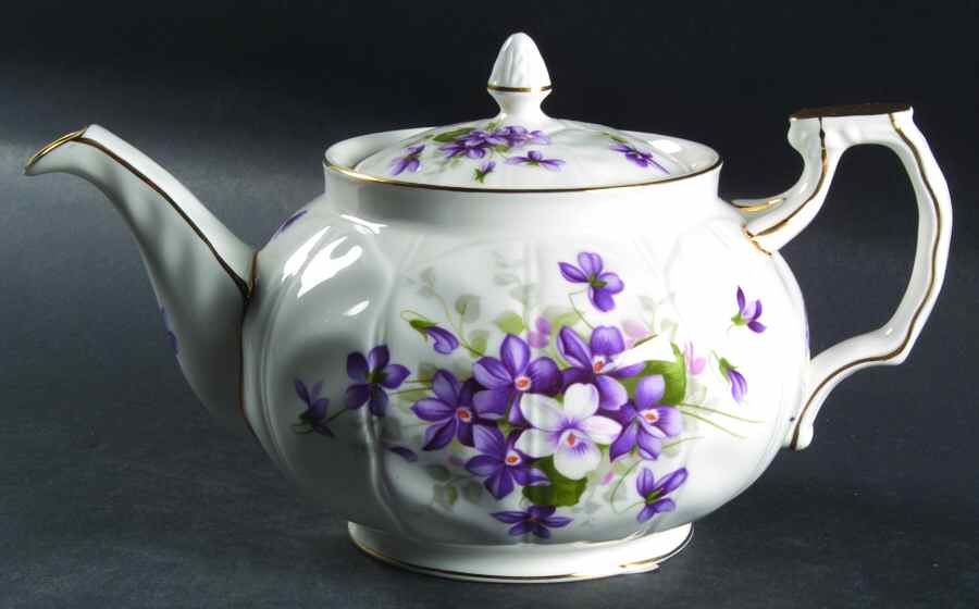 Wild Violets Teapot & Lid by John  Aynsley & Sons-1