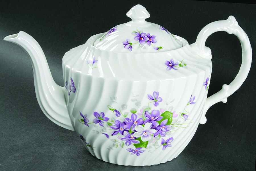Wild Violets Teapot & Lid by John  Aynsley & Sons-1