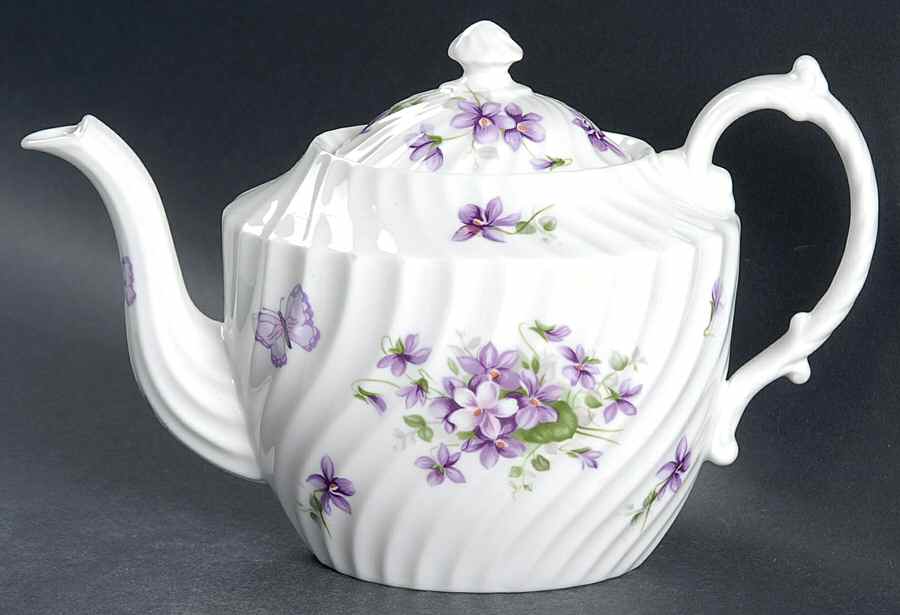 Wild Violets Teapot & Lid by John  Aynsley & Sons-1