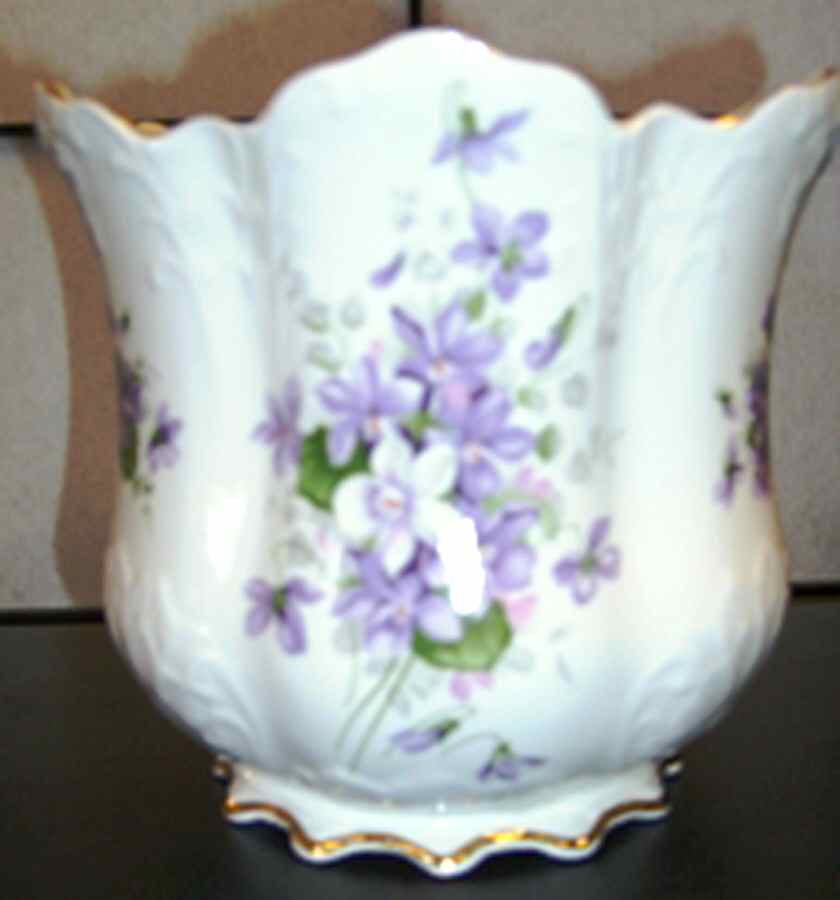 Wild Violets Large Cachepot by John  Aynsley & Sons-1