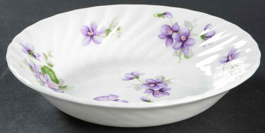 Wild Violets Fruit/Dessert (Sauce) Bowl by John  Aynsley & Sons-1