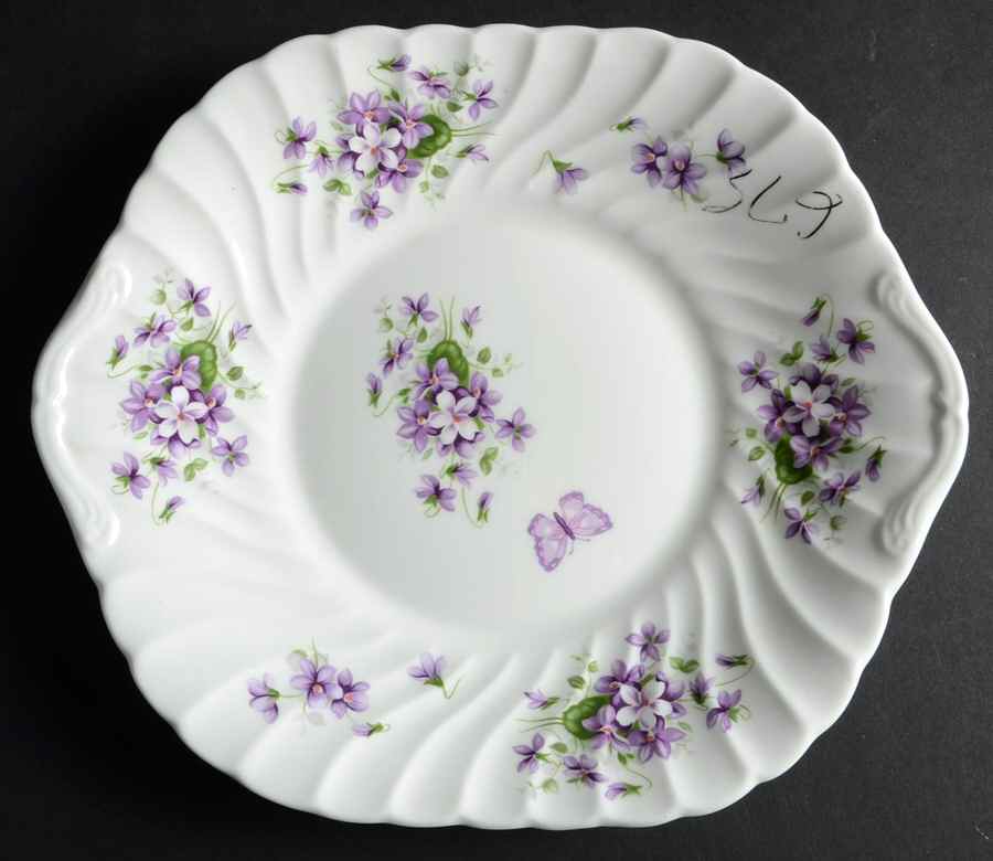 Wild Violets Square Cake Plate by John  Aynsley & Sons-1