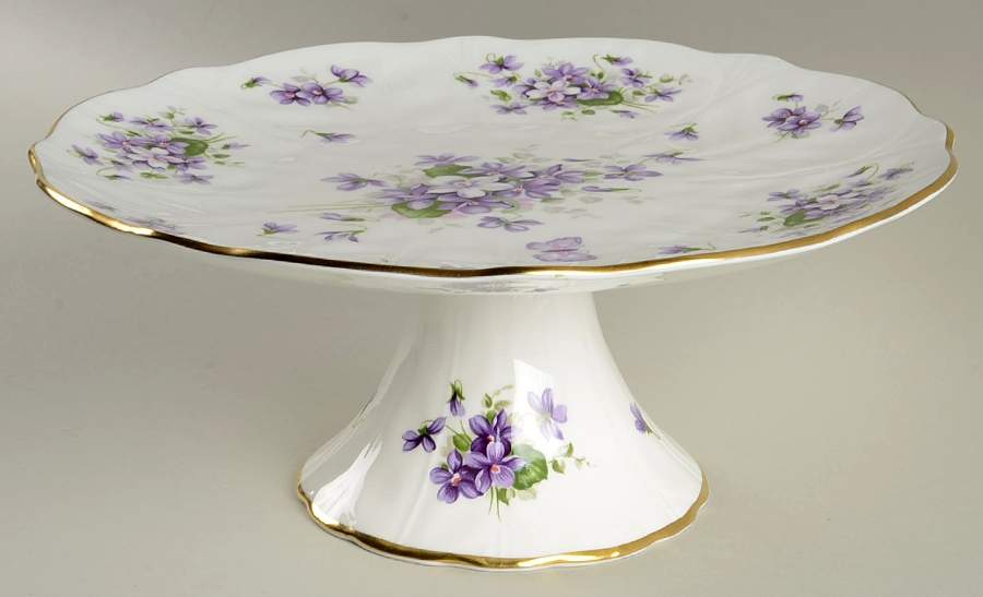 Wild Violets Pedestal Cake Stand by John  Aynsley & Sons-1