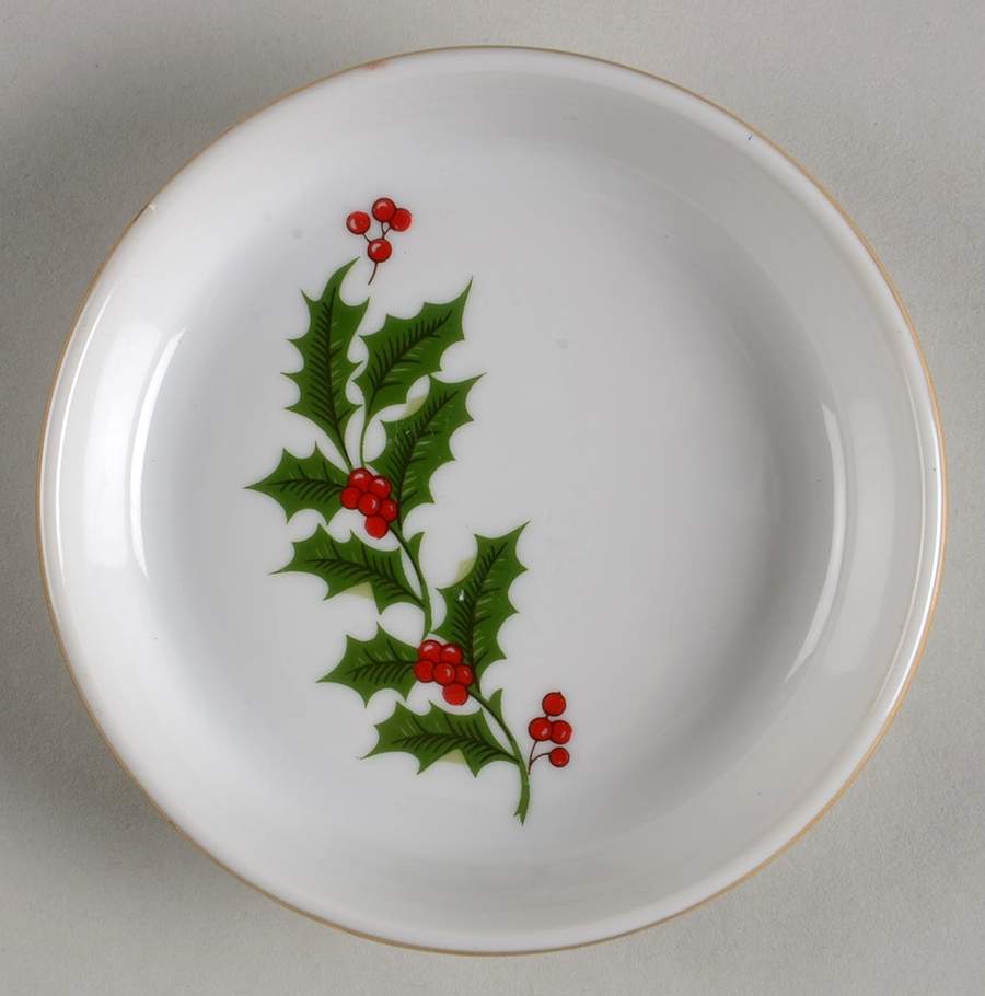 Christmas Holly (Porcelain) Wine Bottle Coaster by All the Trimmings-1