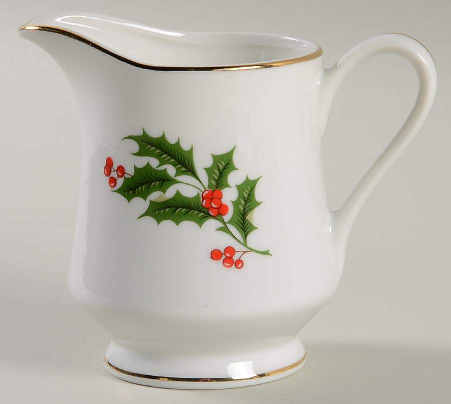 Christmas Holly (Porcelain) Creamer by All the Trimmings-1