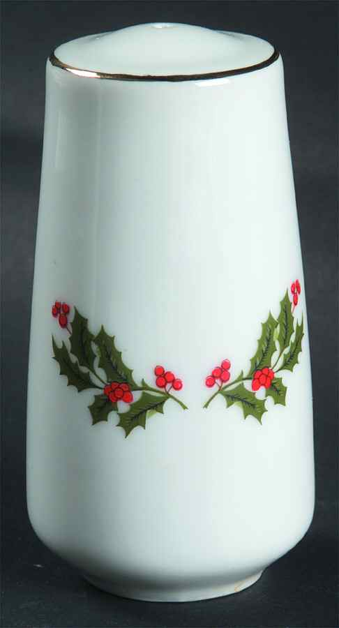 Christmas Holly (Porcelain) Salt Shaker by All the Trimmings-1