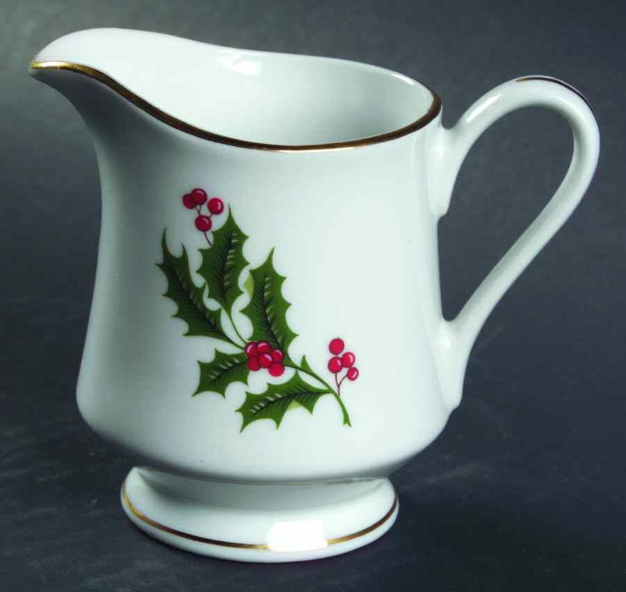 Christmas Holly (Porcelain) Mini Creamer by All the Trimmings-1