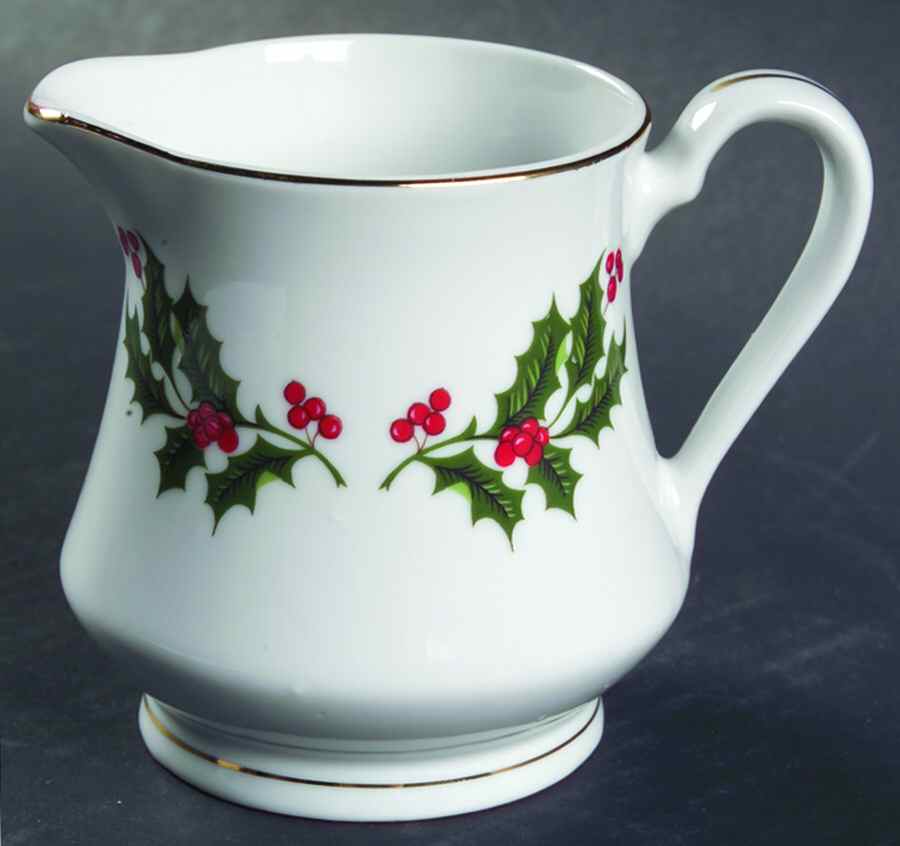 Christmas Holly (Porcelain) Creamer by All the Trimmings-1