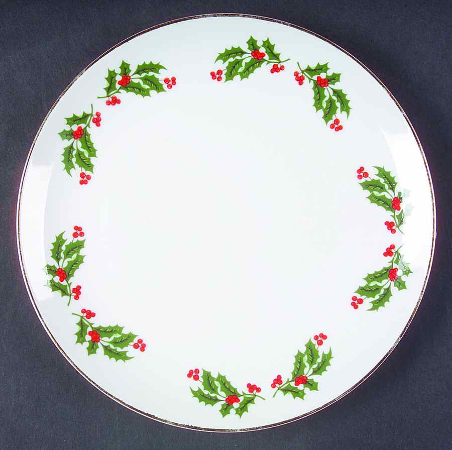 Christmas Holly (Porcelain) Salad Plate by All the Trimmings-1