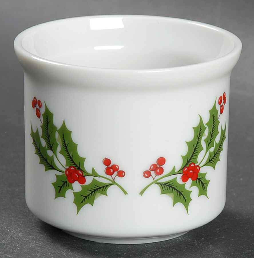 Christmas Holly (Porcelain) Votive Candleholder by All the Trimmings-1