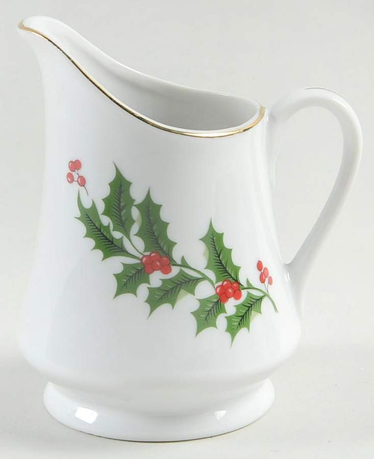 Christmas Holly (Porcelain) Creamer by All the Trimmings-1