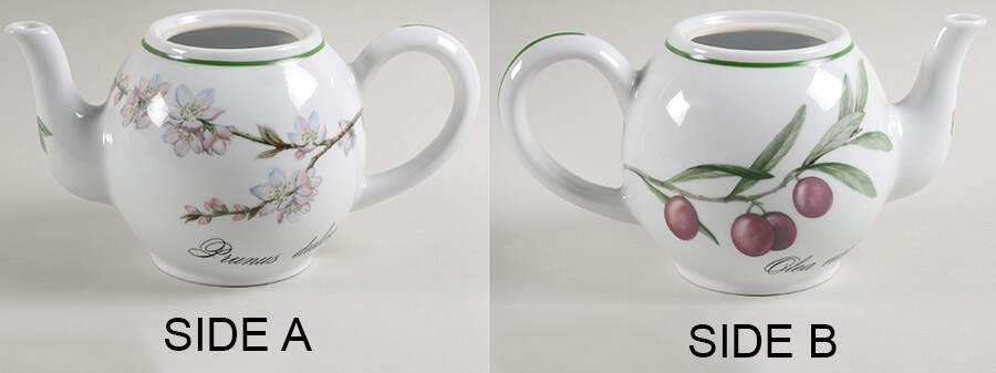 Elysian Gardens Teapot No Lid by Apilco-1