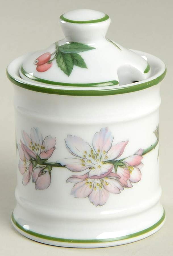 Elysian Gardens Mustard Jar & Lid by Apilco-1