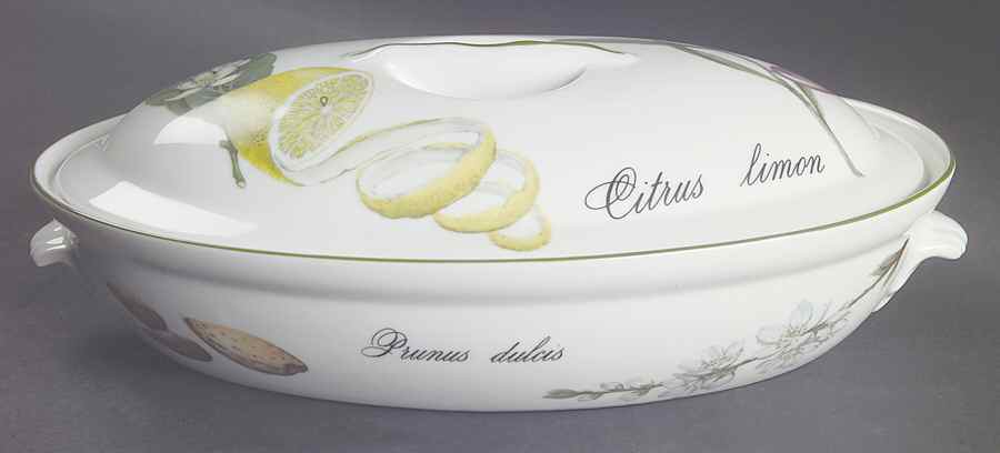 Elysian Gardens 1 Quart Oval Covered Casserole by Apilco-1